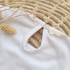 Remera Emily Manga Larga Blanca - YesBebes - Fabricante Ropa de Bebés