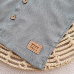 Camisa Lino Verde - comprar online