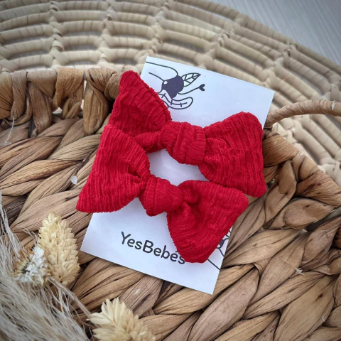 Hebilla Moño Rojo x2 - comprar online