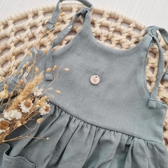 Vestido Solero Lino Verde - comprar online