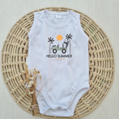 Body Musculosa Hello Summer Blanco