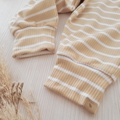 Pijama 2 Piezas Rayado Tostado Gamuzado - YesBebes - Fabricante Ropa de Bebés