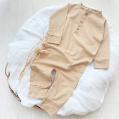 Pijama Botones Tostado - comprar online