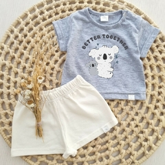 Pijama 2 Piezas koala Gris