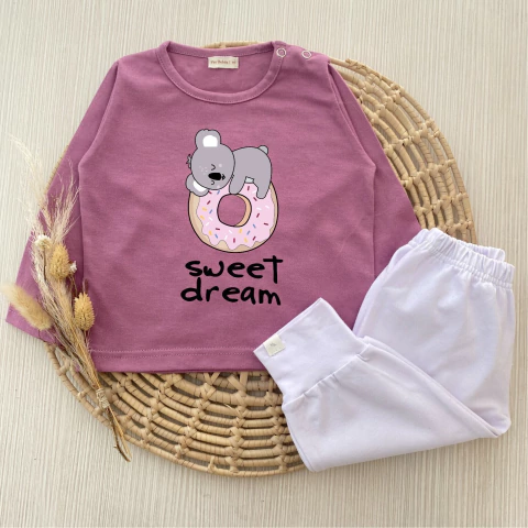 Pijama 2 Piezas Largo Sweet Dream Uva - comprar online