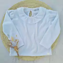 Remera Amelia Morley Blanca Manga Larga