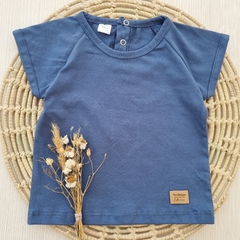 Remera Basic Azul Aero Manga Corta