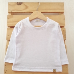 Remera Clasic Blanca Manga Larga - comprar online