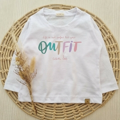 Remera Outfit Blanco Manga Larga - comprar online