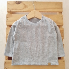 Remera Clasic Gris Manga Larga - comprar online
