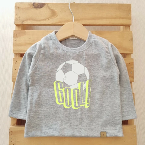 Remera Gol Gris Manga Larga - comprar online