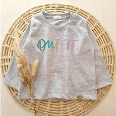 Remera Outfit Gris Manga Larga - comprar online