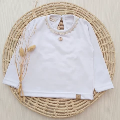 Remera Emily Manga Larga Blanca - comprar online