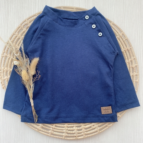 Remera Gio Manga Larga Azul Marino - comprar online