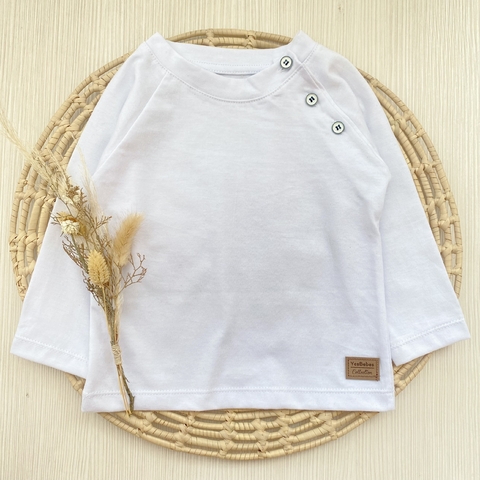 Remera Gio Manga Larga Blanca - comprar online
