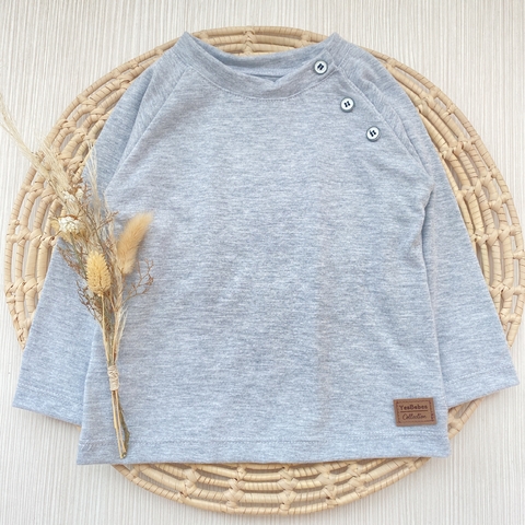 Remera Gio Manga Larga Gris - comprar online