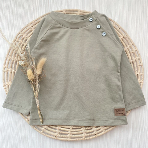 Remera Gio Manga Larga Verde Seco - comprar online