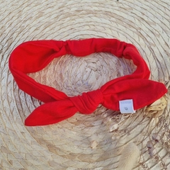 Vincha Nudo Lisa Rojo - comprar online