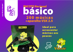 200 músicas - Vídeokê Último Modelo Digital 2020 - 2 Microfones SEM FIO / Pontuação 3 níveis