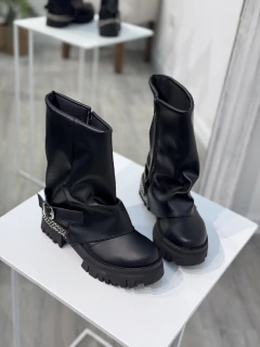 Botas KAMALIA Veganas – Cuero ecológico | Taco 5 cm | Cierre lateral - Bumka Shoes