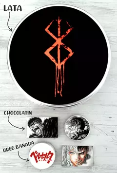 Lata con Chocolates Berserk en internet