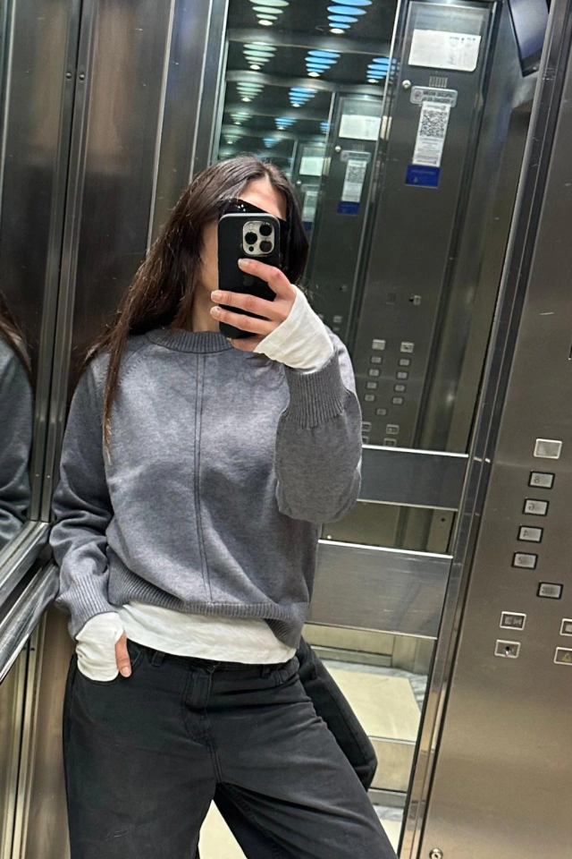 SWEATER ANDES GRIS TOPO