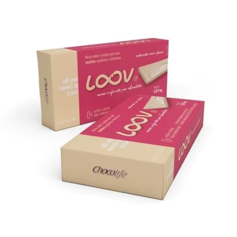 CHOCOLATE AO LEITE DE COCO LOOV BRANCO | 1,01KG | CHOCOLIFE - comprar online