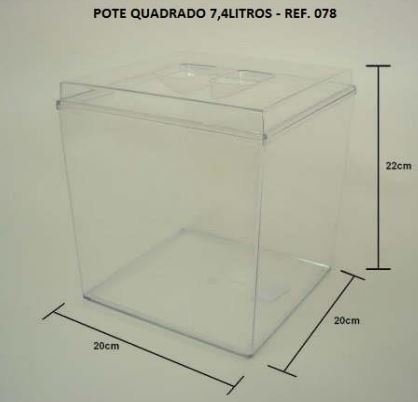 POTES DE ACRÍLICO C/ TAMPA - OPÇÕES na internet