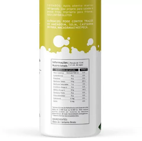 ÓLEO DE CARTAMO | 250ML | PAZZE - comprar online