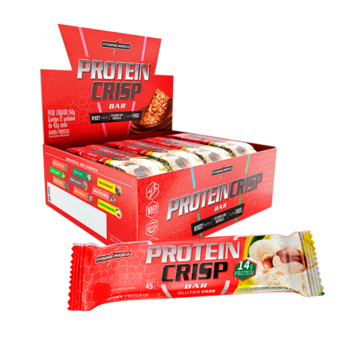 PROTEIN CRISP BAR DISPLAY (SABORES) | 12X45G | INTEGRAL MÉDICA - Empório Natural Foods - CNPJ 28.423.216/0001-89
