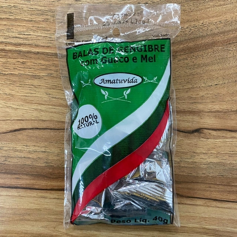 BALA DE GENGIBRE (SABORES) | 40G | AMATUVIDA