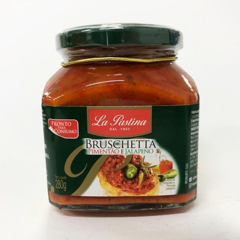 BRUSCHETTA PIMENTÃO E JALAPENO | 280G | LA PASTINA