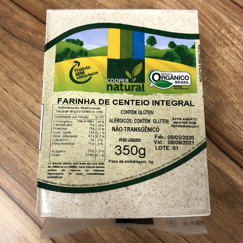 FARINHA DE CENTEIO INTEGRAL ORGÂNICA | 350G | COOPER NATURAL