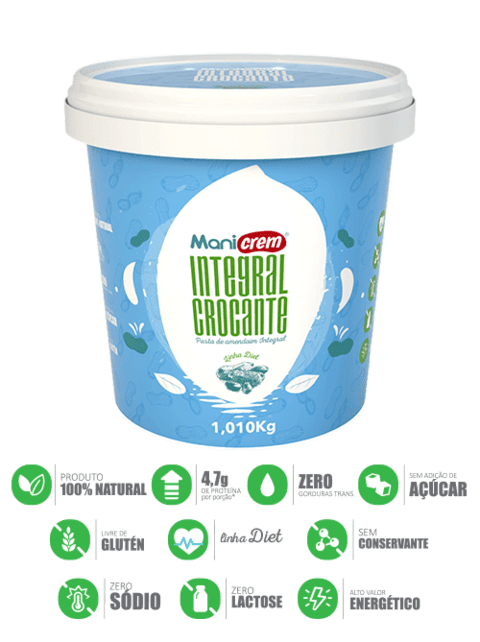 PASTA DE AMENDOIM INTEGRAL | 1KG | MANICREM - comprar online
