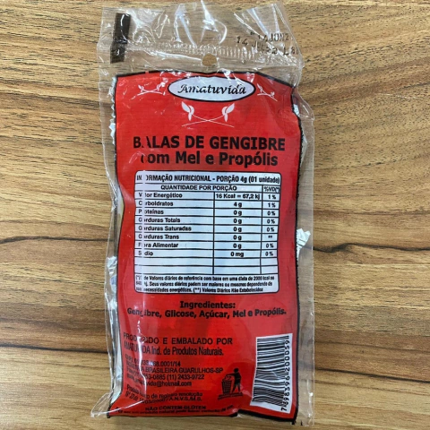 BALA DE GENGIBRE (SABORES) | AMATUVIDA - Empório Natural Foods - CNPJ 28.423.216/0001-89