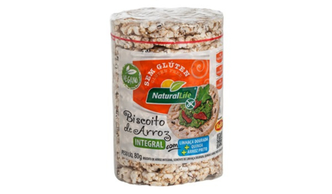 BISCOITO DE ARROZ INTEGRAL S/ GLÚTEN | 80G | NATURAL LIFE