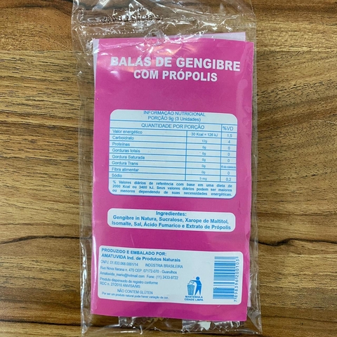 BALA DE GENGIBRE (SABORES) | 40G | AMATUVIDA - comprar online