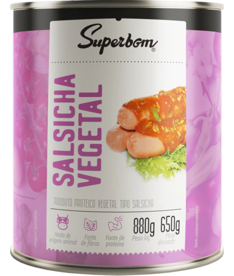 SALSICHA VEGETAL | 880G | SUPERBOM