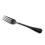 Conjunto 6 garfos para mesa de aço inox positano preto 23cm