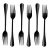 Conjunto 6 garfos para mesa de aço inox positano preto 23cm - comprar online