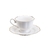 CONJUNTO 6 XÍCARAS DE CHÁ DE PORCELANA MALDIVAS BRANCO COM FIO DOURADO 180ML - WOLFF
