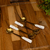 CONJUNTO 4 COLHERES AÇO INOX PARA CHÁ CABO CERAMICA FLOWER - Manjericão Home & Décor 
