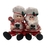 CONJUNTO DE PAPAI E MAMÃE NOEL CHEFS DE NATAL EM TECIDO E AREIA - PLO0010-BTC