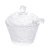 MELEIRA DE CRISTAL ECOLOGICO COM COLHER E TAMPA PETRA 10cm - 2778