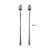 JOGO COLHERES BAILARINA 2 PEÇAS INOX OXFORD PRETO 30CM - 71568 - loja online