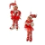CONJUNTO DE ENFEITES DE NATAL ELFOS BRANCO E VERMELHO - 2 PCS | REG0102