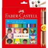 LÁPIZ FABER CASTELL X 24 COLORES + 3 BICOLOR PIEL