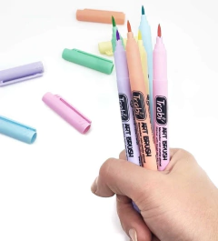 Marcadores Trabi Pastel Art Brush Para Lettering X 6 - Copitec Librería