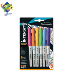 Marcador permanente Bic INTENSITY PASTEL x 6