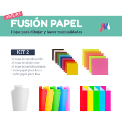 KIT FUSION PAPEL 2 CARTULINA, AFICHE & GLACE MARISCAL - comprar online